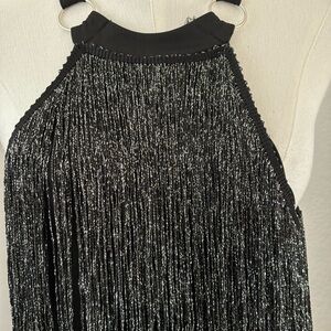 Elegant Black and Silver Women's Dress